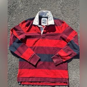 Vintage 90s Lands End button up rugby shirt